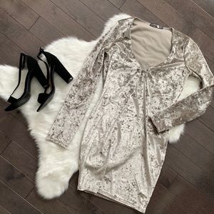 Boohoo Velvet Cocktail Dress